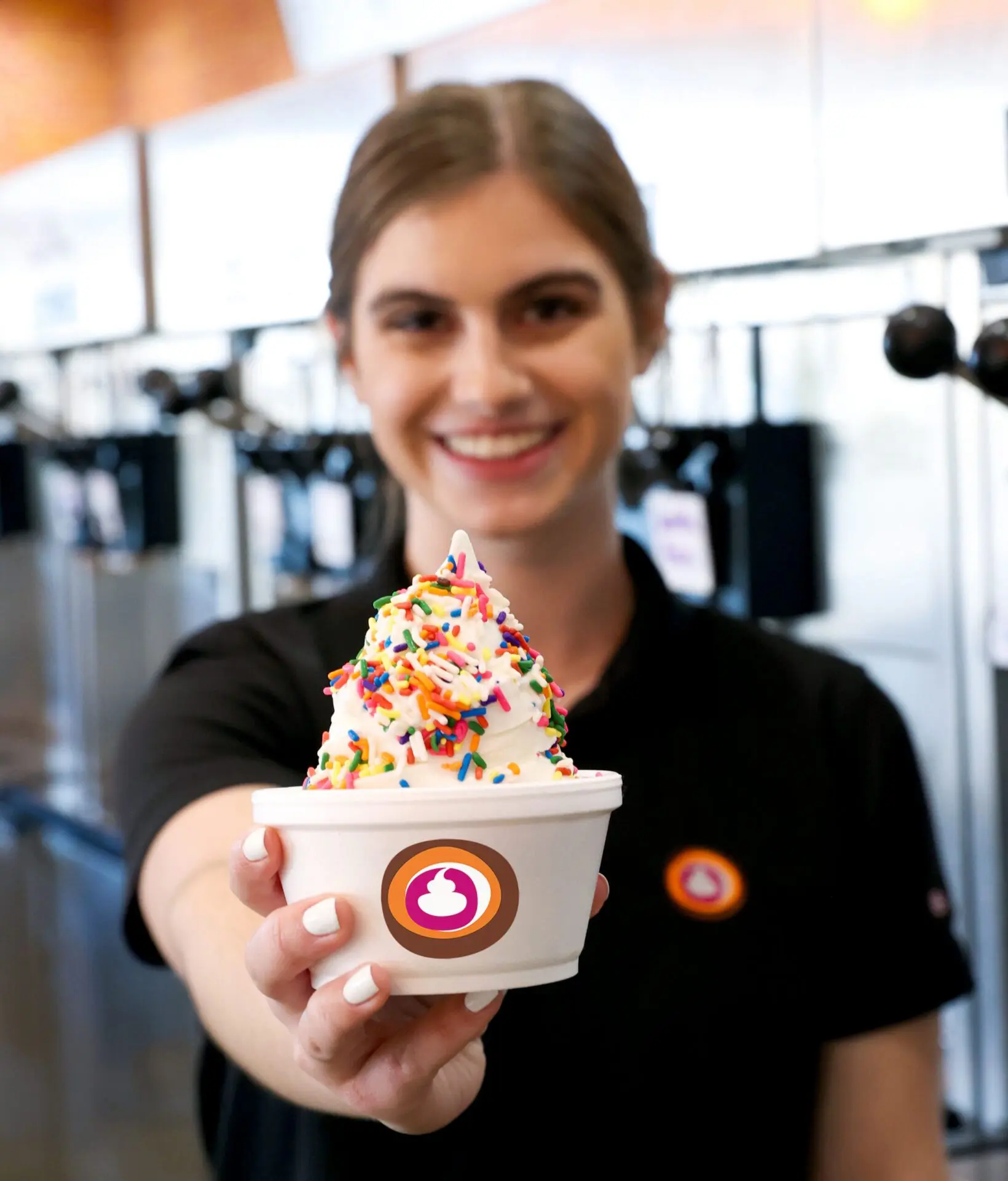 employee with sundae