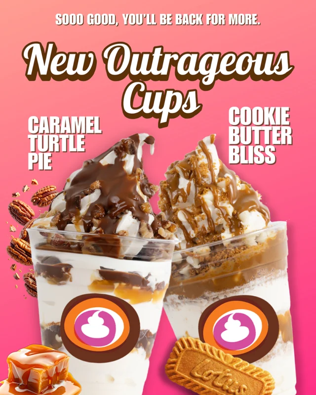 ✨ NEW Outrageous Cups are HERE! ✨
🍫 Caramel Turtle Pie
🍪 Cookie Butter Bliss
Which one are you grabbing first?! 😋