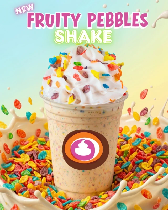 Cereal… but make it a shake 😮‍🔥
The Fruity Pebbles Extreme Shake is HERE 🌈🍦One sip and you’re hooked ✨