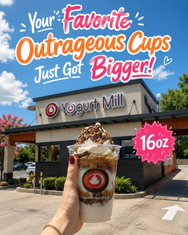 Guess what? 🎉 You asked, and we listened! Your favorite Outrageous Cups are now available in a NEW 16oz size. 🍦✨